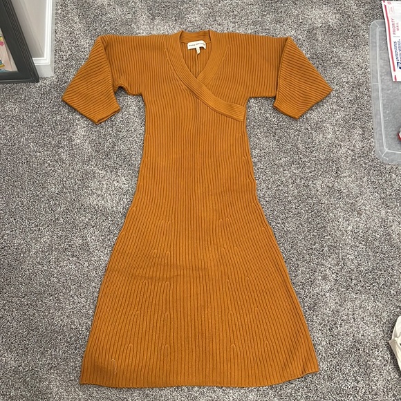 EUC Mara Hoffman Samira Dress in Ochre S - Picture 2 of 5